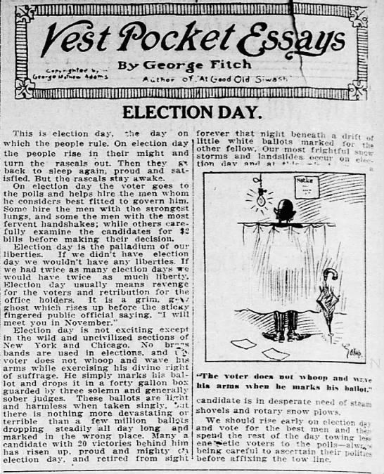 Vest Pocket Essays: Election Day
